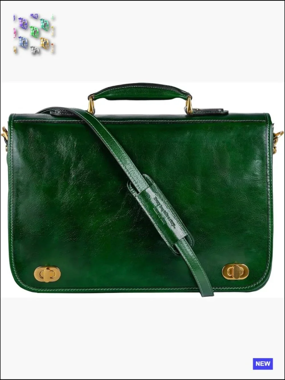 Leather Briefcase for Men - Italian Full Grain Laptop Bag Messenger Bag Gift Box